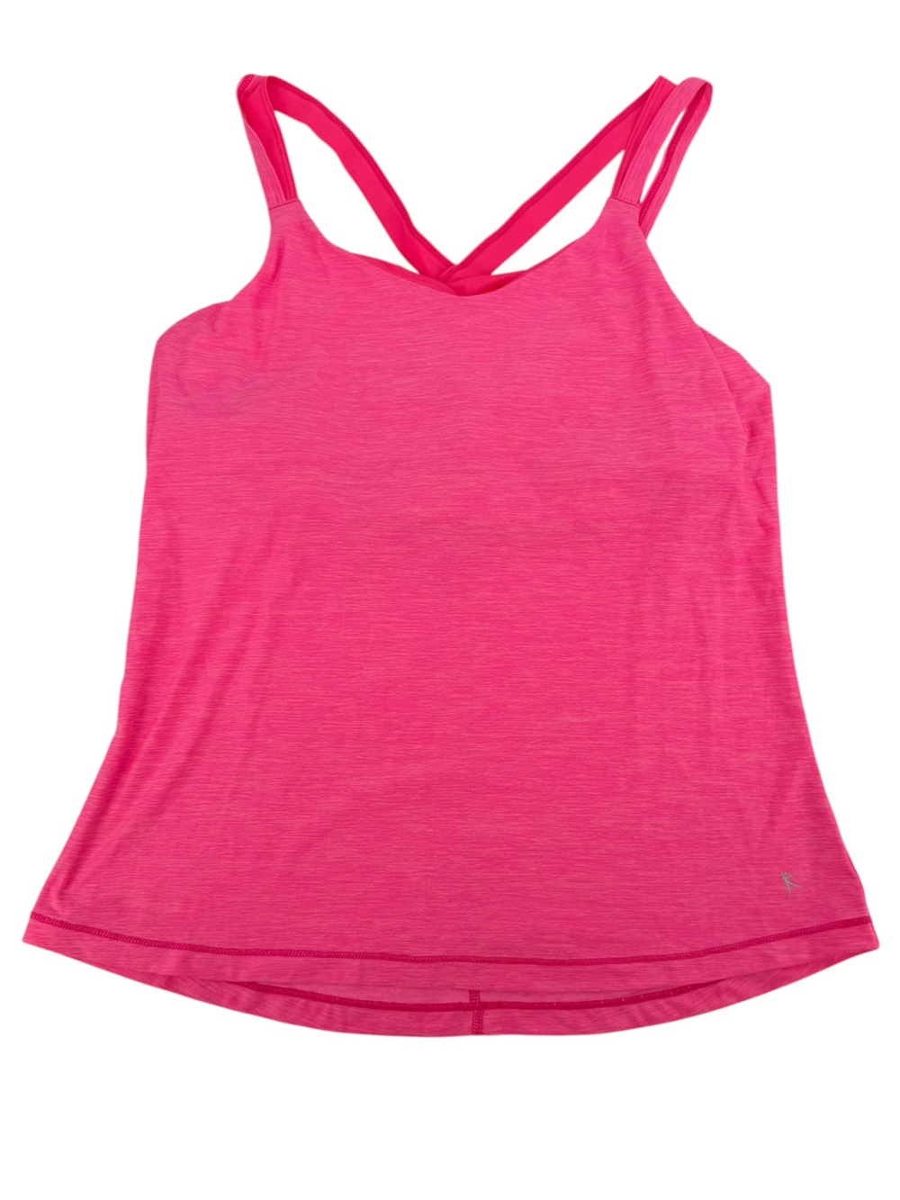 Danskin Now Neon Pink Racerback Dri More Athletic Tank Top Size Large Women’s
